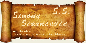 Simona Simončević vizit kartica